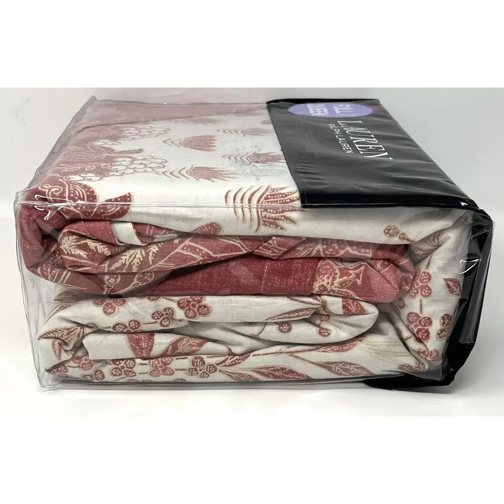 Ralph Lauren Home Isla Floral FULL / QUEEN Duvet Cover Shams Set Dusty Rose Pink